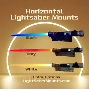 Horizontal Lightsaber Wall Mount Organiser Display - 3 Color Options - Free Hardware Included