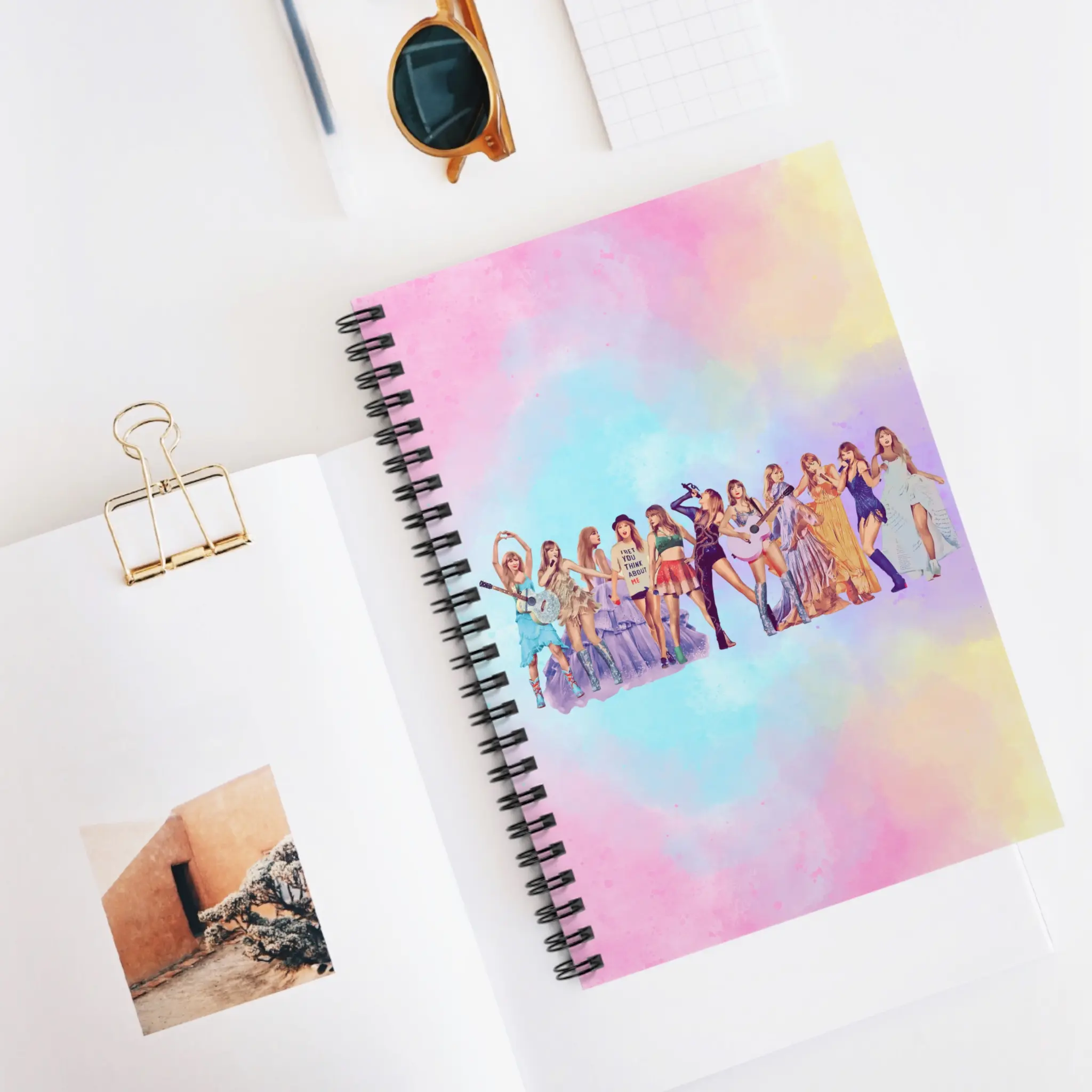 Eras Tour Spiral Inspired Notebook Rule Lined 8"X6" Concert Journal