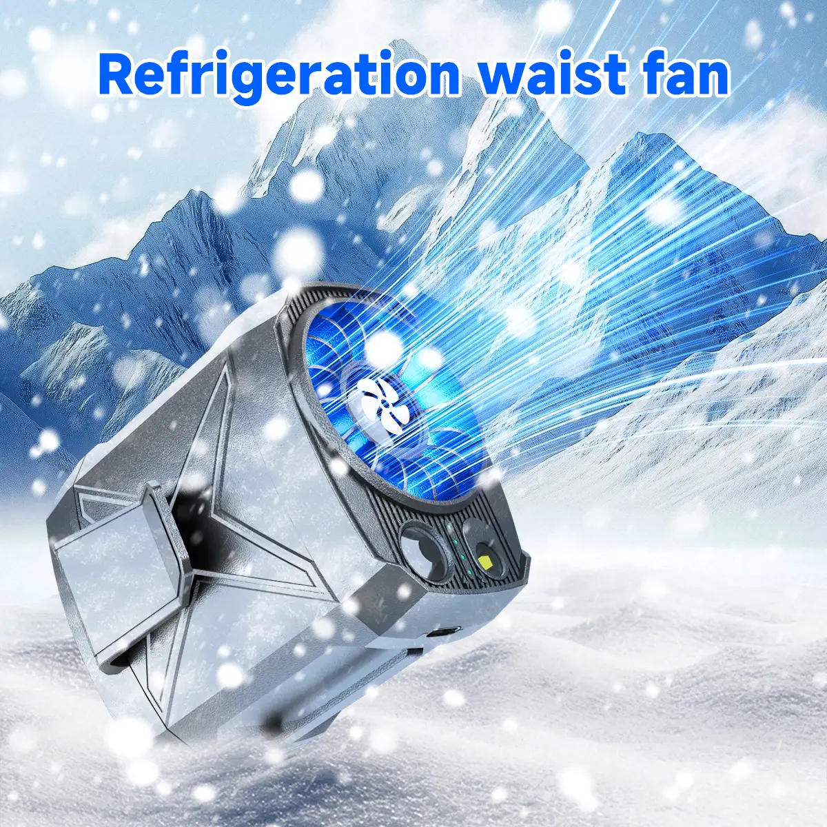 Yamokizy,Portable Fan Rechargeable with Stand,4 Speeds Strong Airflow Small Fan Waist,Battery Powered ,for Travel Camping Outdoor Jobsite,Camping Esse