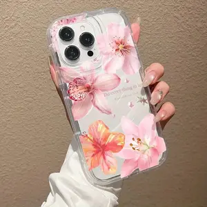 Floral Pattern Phone Case, Anti-drop Soft Phone Case, Decorative Phone Protector Cover Compatible with iPhone 11 12 13 14 15 Pro Max