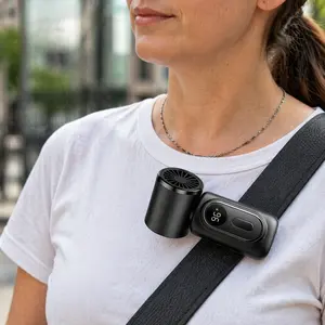 Mini Portable Handheld Clip Fan - 3-in-1 Rechargeable 3000mAh Battery, 5 Speeds, 180° Adjustable Airflow, USB Cooling for Travel, Office Use, Memory Day Gift