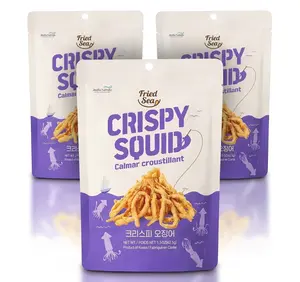 Crispy Squid Snack - Korean Calamari Chips, Crunchy Seafood snack Ready to Eat, Viral Asian Snack, Addictive Crunchy Chips