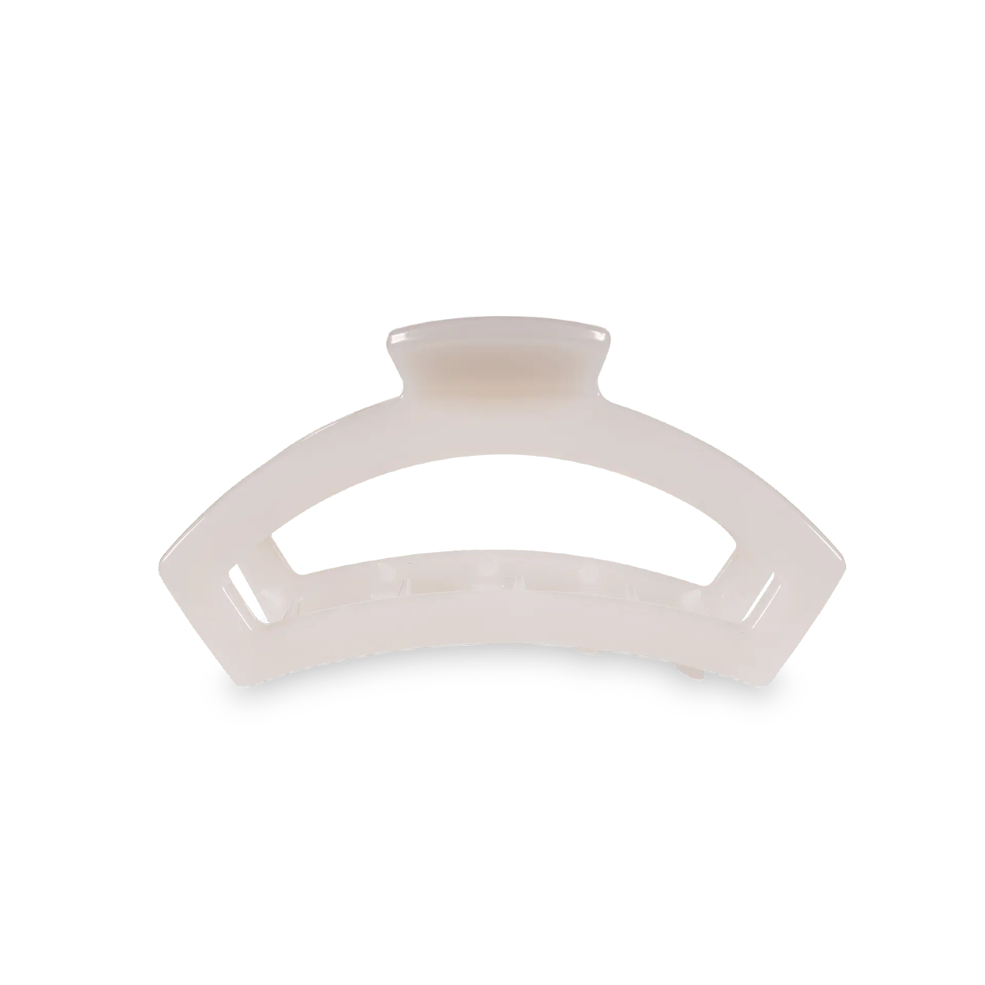 TELETIES Open Coconut White Small Claw Hair Clip - Versatile Clip for Everyday Use