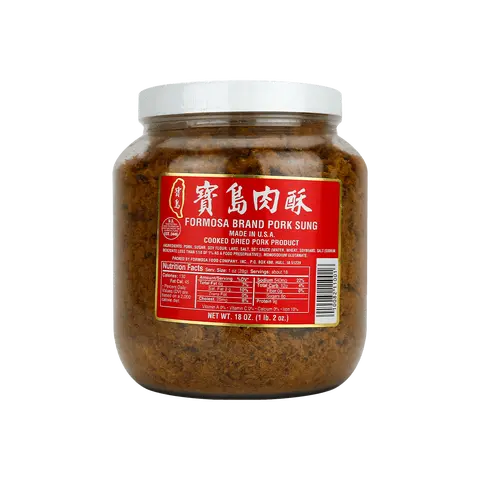 Formosa Brand Pork Sung BAO Pork Meat Floss - Cooked Dried Pork, Big Jar, 18oz