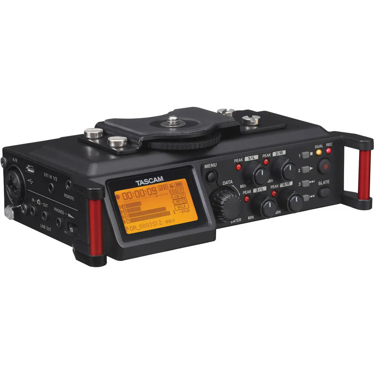 Tascam DR-70D 4-Channel Compact Durable Audio Recorder with Mixer & Stereo Function for DSLR, Video Cameras, Noise