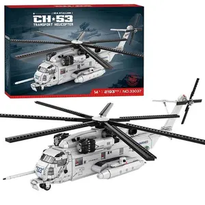 CH-53E Transport Helicopter Building Blocks, Military Aircraft Model Assembly Building Block Set, Creative Building Blocks Decoration