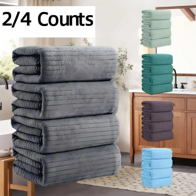 Extra-Large Bath Towel Set, 35 x 70-Inch Microfiber Quick-Dry XL Towels, Quick Drying Towel, Soft Absorbent Towel, Soft Reusable Premium Bath Towels for Home and Hotel Use, Bathroom Towel Set