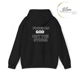 Focus on God Encouragement and Motivation Hoodie, Christian Religious Unisex Sweatshirt, Inspirational Bible Quote Pullover, Spiritual Men's