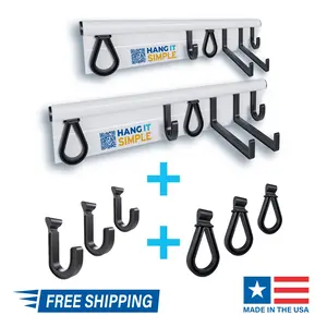 The "Complete Home" Bundle – 36" Starter Kit + 2 Accessory Packs (J Hooks + Rubber Loops)