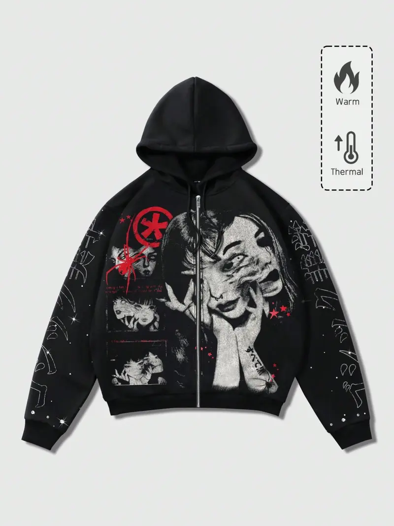トップス 00s sean jhon graphic zip up hoodie y2k y2k graphic zip up hoodie - TikTok Shop