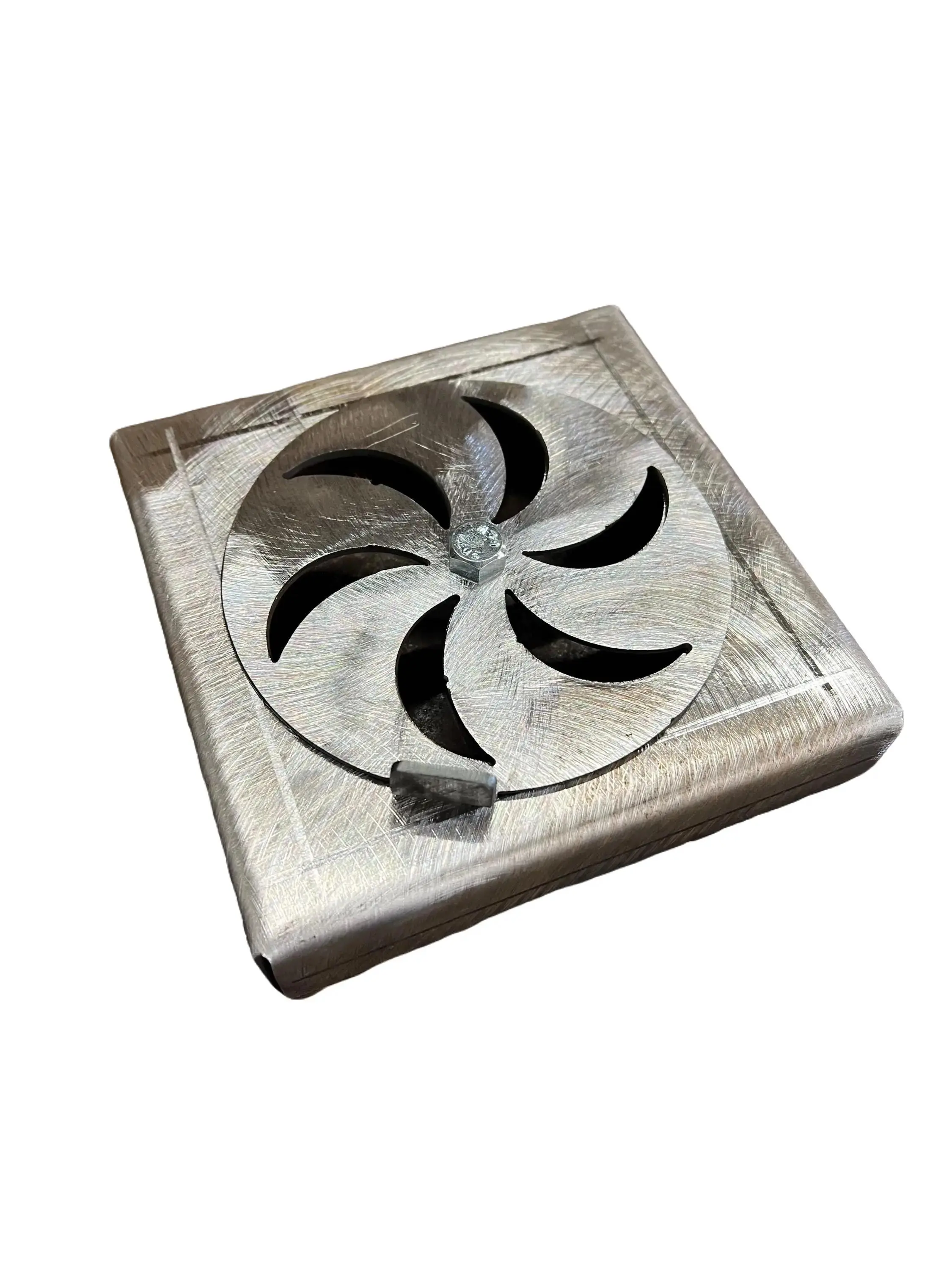 Sturdy Universal Fit Weld-On Metal Damper Boxes, Adjustable Outdoor Cooking BBQ Smoker Grill Accessories - 3"-8"x1" Sizes, Regular/Swirl Pattern, 1/8" Thick Carbon Steel Construction