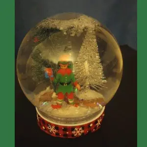 Christmas Elf snow globe