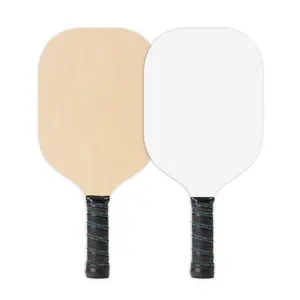 PYD Life Pickleball Paddles Plywood Sublimation Blanks 7.5" x 15.5",2/5 Inch Thickness 8 OZ Double Sided Printable One Side White One Side Wood