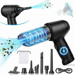 Portable Wireless Handheld Car Cleaning Kit With High Power Vacuum Cleaner and  Detailing Brushes and  Multi-Nozzles for interior Car, Home, Office, Pet