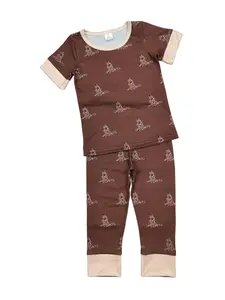 brown camouflage duck Print Long Sleeve kids Pajama
