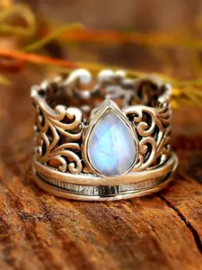 1 PC Pretty Ring For Women For Wedding Engagement Party Jewelry Valentine's Day Gift Teardrop Bridal Rings