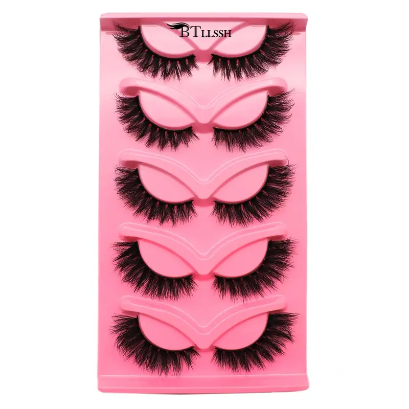 Fluffy False Eyelashes, Voluminous False Eyelashes, Wispy Faux Cluster Lashes, Natural Curling Eye Makeup Strip Lashes, Volumized Lash Extensions, Christmas Gift, False Eyelashes Set, Wispy Volume Set