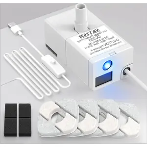 Cat Water Fountain Pump Replacement Kit – Ultra Quiet 5V USB Pump with LED Light, Compatible with 50oz & 95oz Fountains. Includes 6-Pack Pet Fountain Filters & Pump – Complete Maintenance Set for Fresh, Clean Water, Multi-Layer Filtration & Energy-Efficie