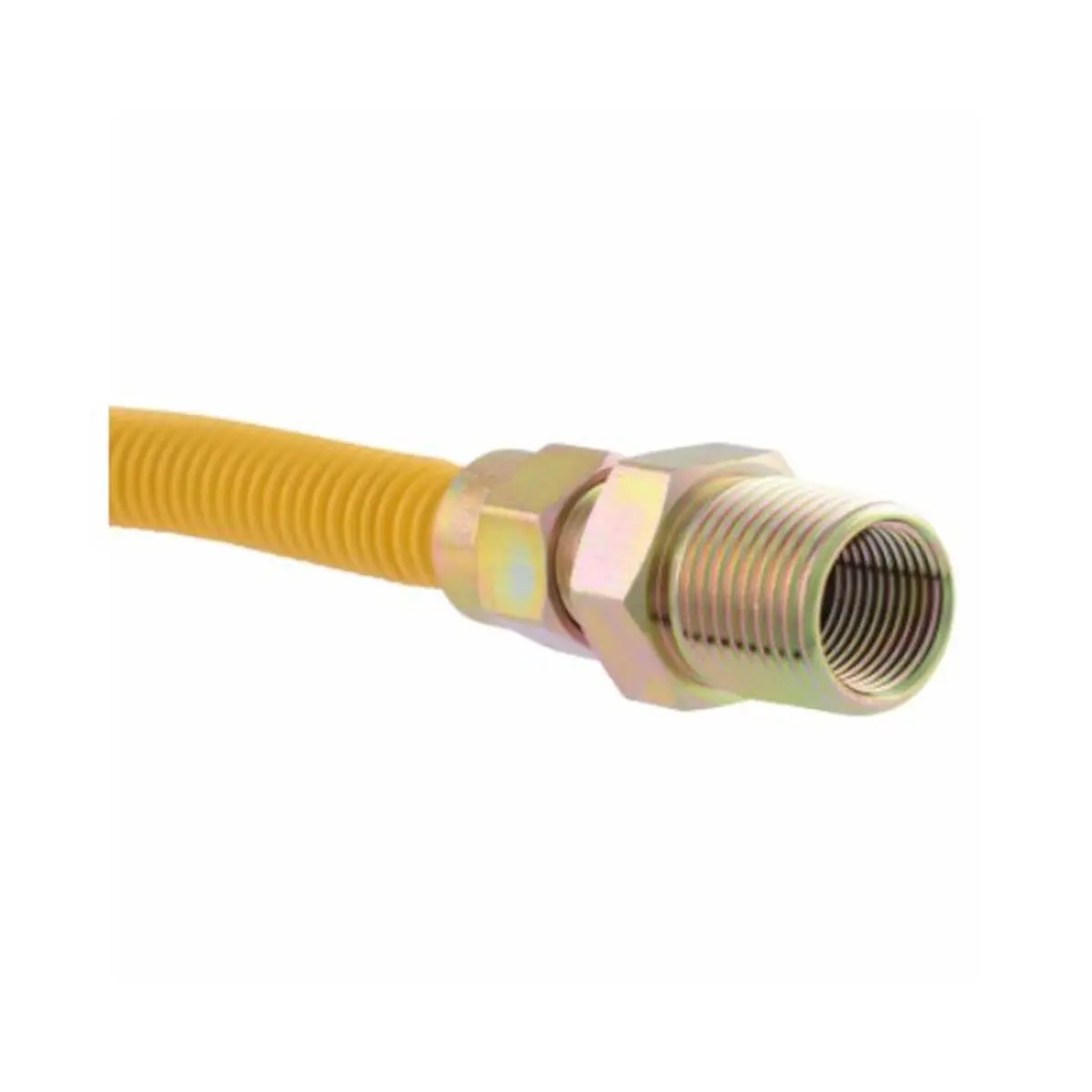 212 MAIN SharkBite & Cash Acme Epoxy Coated Gas Connector, 36x0.37", Tapped 1/4-in FIP, Thermal Safety, Protects from Gas Leaks for Low-Usage Household Appliances