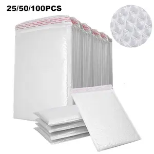 25-150Pcs White 4-Layer Bubble Mailers Self Seal Waterproof Poly Shipping Envelopes