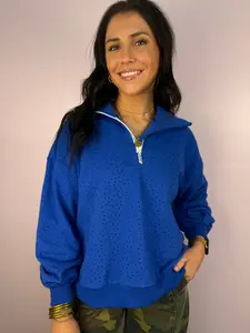 Everyday sparkle rhinestone Quarter Zip’s
