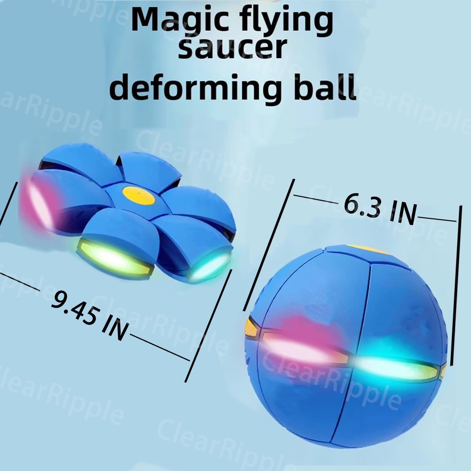 3Pcs Magic Bouncing Ball - Magic Meta Ball, Magic Flying Saucer, Bouncy Ball, Parent-Child Interaction, Doggy Disc Balls for Small & Large Dogs, Dual Form Freely Switchable ,  magic meta ball,  popup ball ,  kids ball