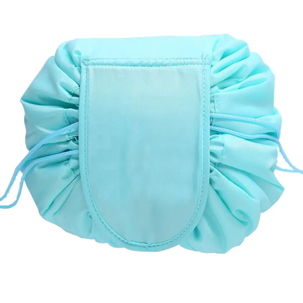 Cosmo Drawstring Cosmetic & Makeup Bag Organizer Portable, Durable, Machine Washable with Zipper Pocket, Makeup Loops & More for Travel & Everyday Use