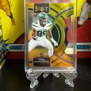 Panini Select 2023 Will McDonald IV TRUE Gold Premier Prizm #’d/10 RC New York Jets Football Trading Card