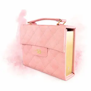 Biblia Cartera con Broche Magnético Compacta Reina Valera 1960 imit piel rosado claro con asa de mano