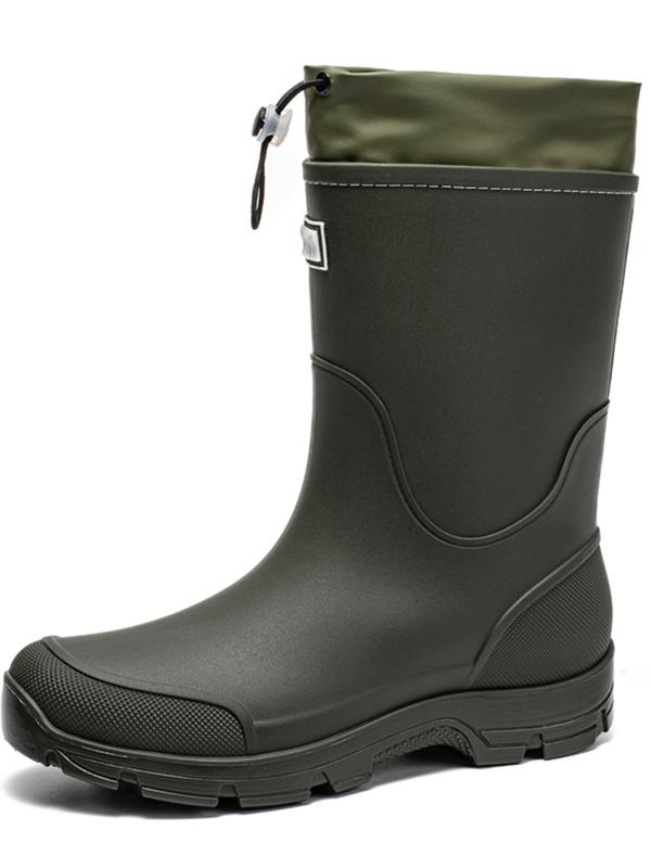 Men's & Women's High-Quality Anti-Slip Rain Boots with Cuff, Kitchen Shoes, Garden Shoes, Motorcycle Boots, Fishing Shoes, Army Green