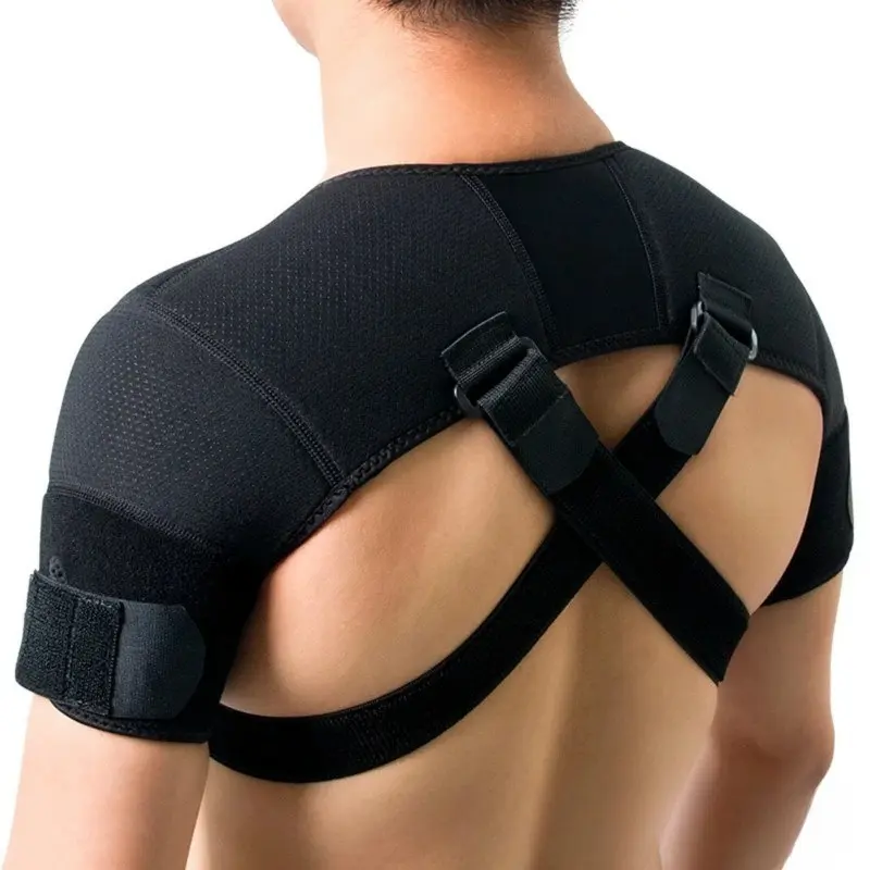 Dual Shoulder Brace Posture Corrector, Adjustable Anti-Hunchback Support with Breathable Fabric for Men and Women, Ideal for Weightlifting and Sports
