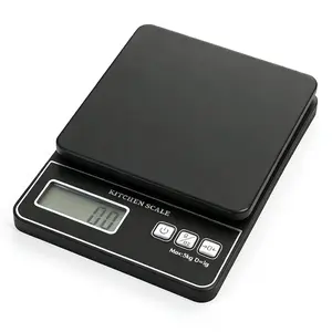 Digital Kitchen Scale for Baking and Cooking, 11lb/5kg Food Scale with 1g Precision, Large LCD Display with g/oz Unit Conversion, High Accuracy Meat Scale with Auto-Off, Low Battery Alert, Black