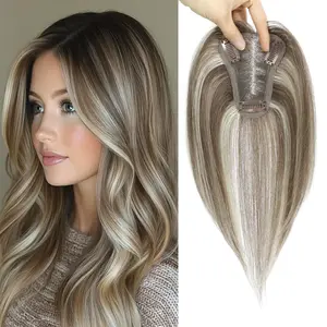 Yetta Hair Toppers for Women with Thinning Hair Topper with Bangs Upgrade Swiss Base 10inch Hairpiecees for Women with Hairloss