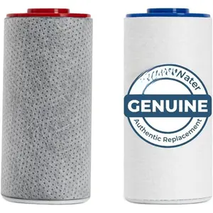 Duo Shower Filter Replacement Cartridges Full Set - NSF Certified Shower Filter, Removes Chlorine, , & Particulates, Clinically Tested For Healthier  & Hair (1+1)