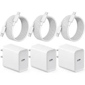 16 15 Charger Fast  3Pack Type C Charger USB C Charger Block with 6FT  Compatble with  16/16 Plus/16 Pro/16 Pro Max/ 15/15 Pro Max/iPad Pro/AirPods