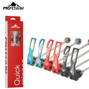 Ultra-Light MTB Mountain Bike Qr Quick Release Axle Set, 100mm 135mm for Road and Mountain Bicycles, 9mm 5mm HUB Compatibility, Outdoor Cycling Accessories