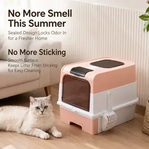 Compact Modern Drawer Eliminate Odor Mess-Free Cat Litter Box - Fully Enclosed Easy-Clean Toilet, Space-Saving for Apartments & Indoor Cats, Eliminate Odor Litter Boxes, Mess-Free Litter Boxes