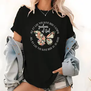 Casual Christian T-Shirt for Men & Women – Goodness Of God Faithful All My Life Design
