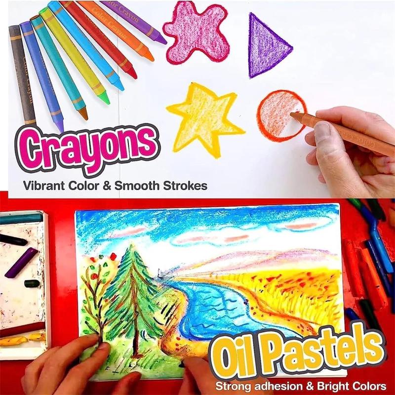 208pcs Super Large Art Set for Kids, Colorful Art Supplies, Crayons, Colored Pencils, Markers, Perfect Gift for Children