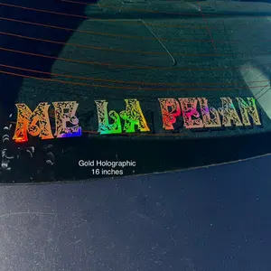 ME LA PELAN Decal Sticker Car Exterior Accessory 40x7 Inches White Outdoor Vinyl Fits Windshield Windows Doors House Walls Decoration Custom