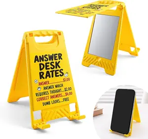 Funny Desk Accessories for Women, Answer Desk Rates Sign-Office Cubicle Decor, Gag Gifts for Men,  Office Desks Decor for Women Coworker Teammate Employee Boss, White Elephant Gifts (Answer Desk Rates)