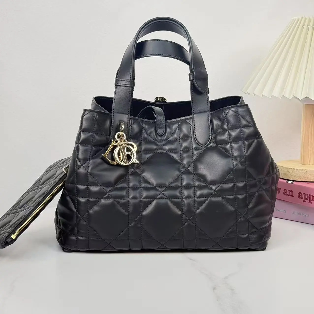 Pre-owned Dior Canvas Top Handle Bag