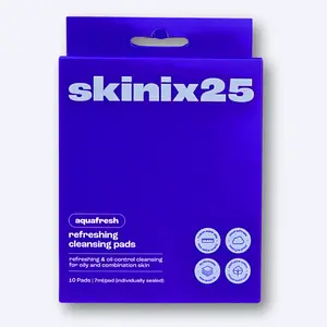 skinix25 | AquaFresh Refreshing Cleansing Pads - 20 Ultra Soft Thick Cotton Pads for Oily & Combination Skin - Gentle Exfoliation & Botanical Extracts - Biodegradable & Dermatologist Tested