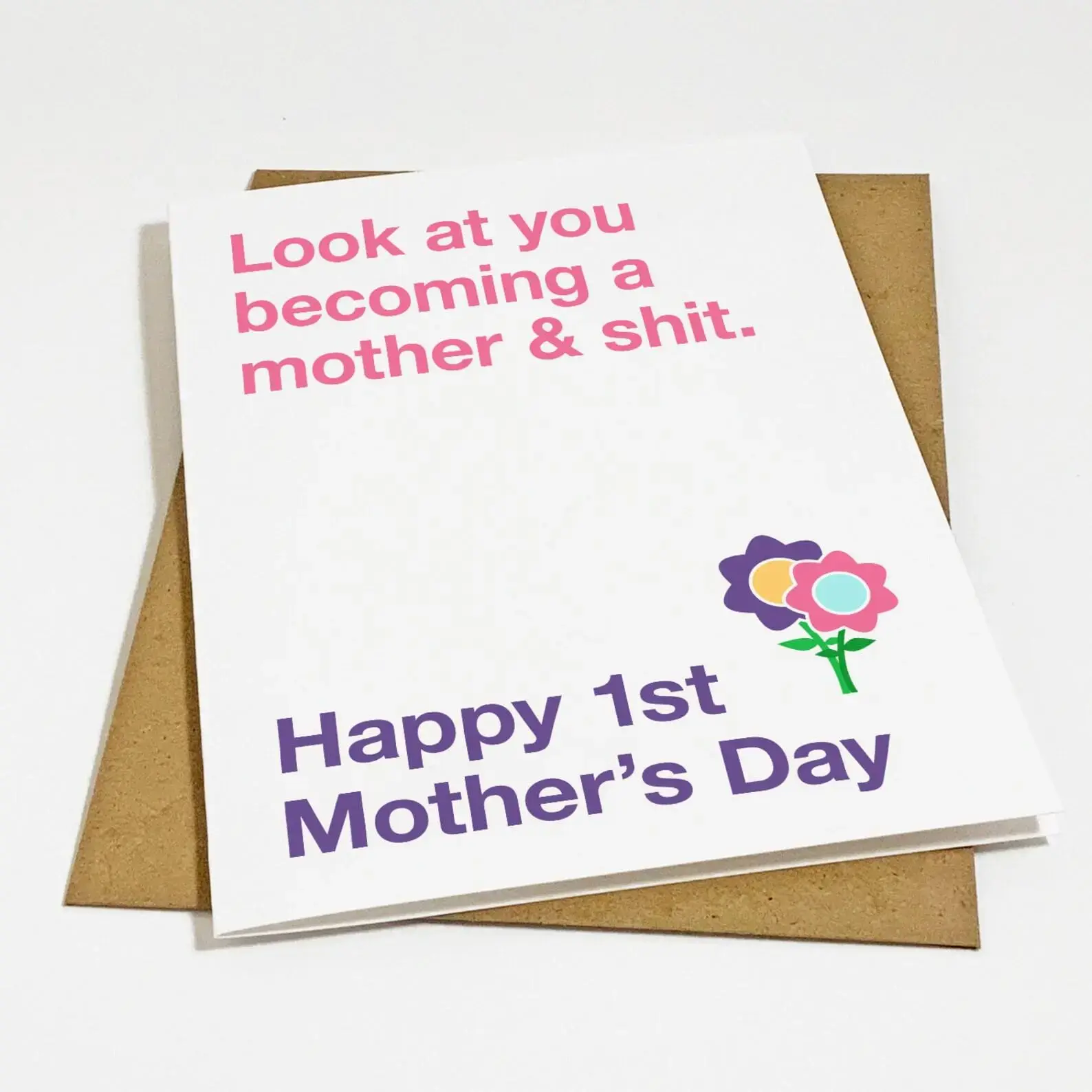 Funny First Born Mother's Day Card: Sarcastic Mom Gift