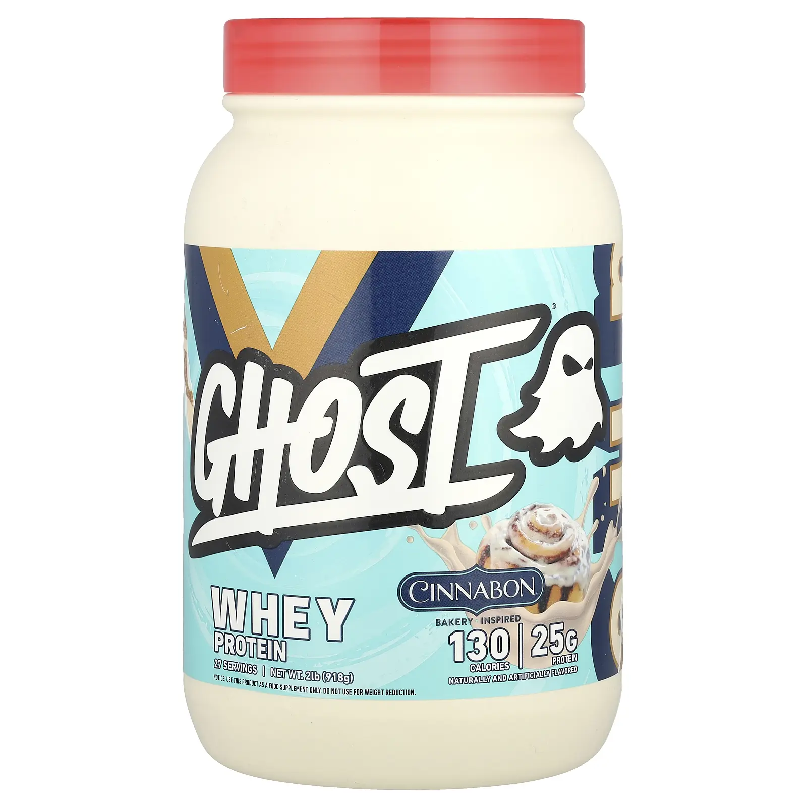Ghost Whey Protein, Cinnabon®, 2 lb (918 g) Ghost Whey Protein, Cinnabon®, 2 lb (918 g)