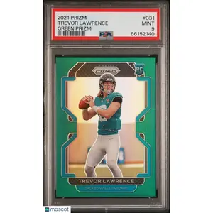 2021 Panini Prizm Trevor Lawrence Green Rookie 331 PSA 9 MT Jacksonville Jaguars