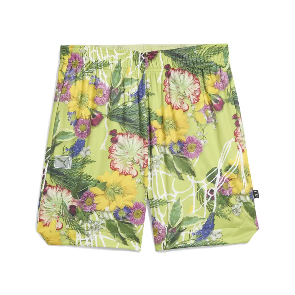 PUMA Mens Dunked In Florals Reversible Shorts Casual Bottoms Casual - Green