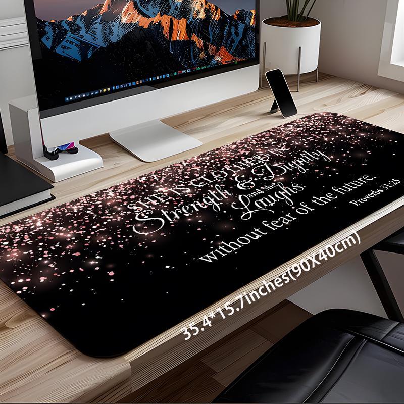Glitter Pattern Mouse Pad, Rectangle Gaming Mouse Pad, Non-Slip Mousepad, Office Desk Keyboard Mouse Mat for Home Office Game Room Desk, Premium Multipurpose Mousepad
