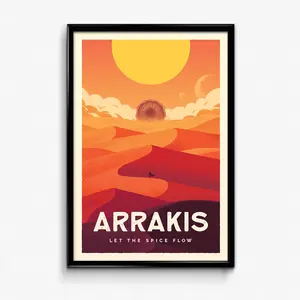 Arrakis Travel Poster - Wall Decor Artwork Gift Dune Sci-Fi