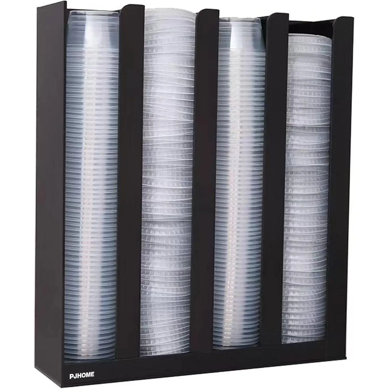 portion cup lid organizer 4 compartments plastic holder for counter wall mount disposable cup and lid storage restaurant supplies